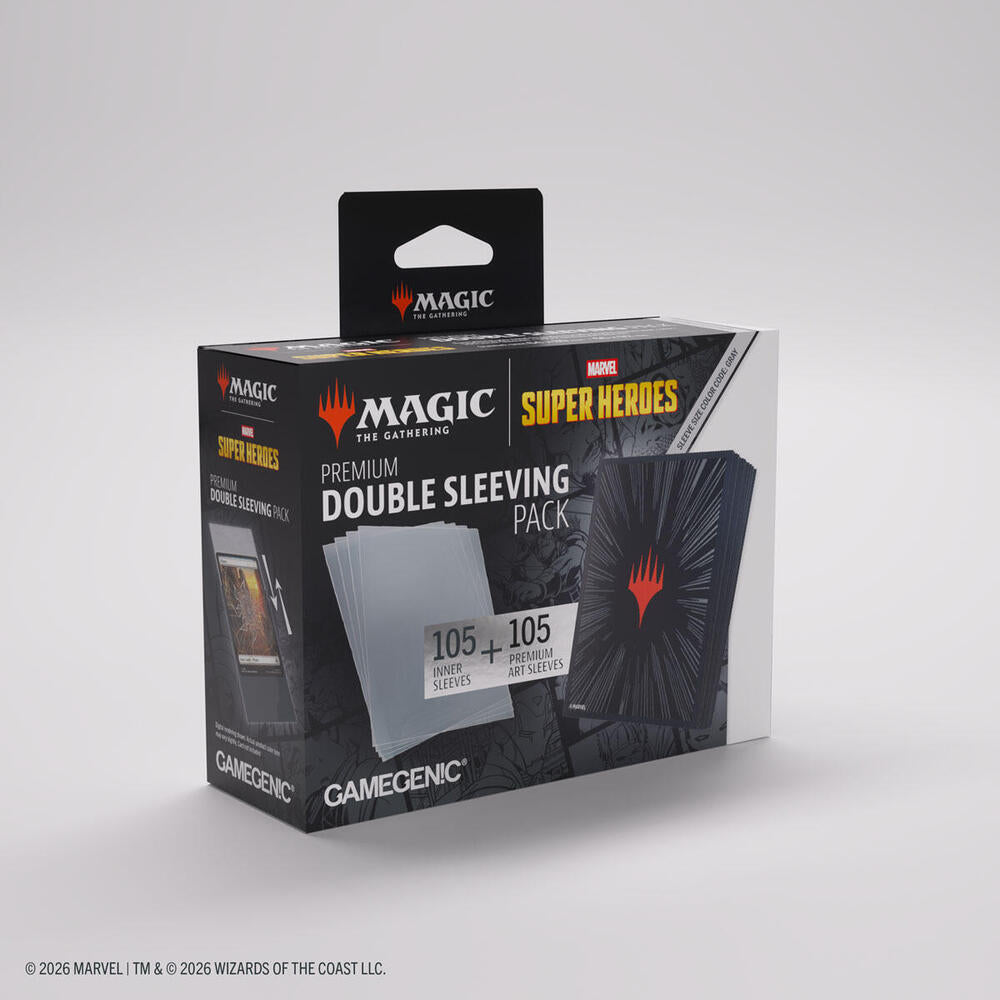 MTG Marvel Super heroes double sleeves - Comic Burst Black