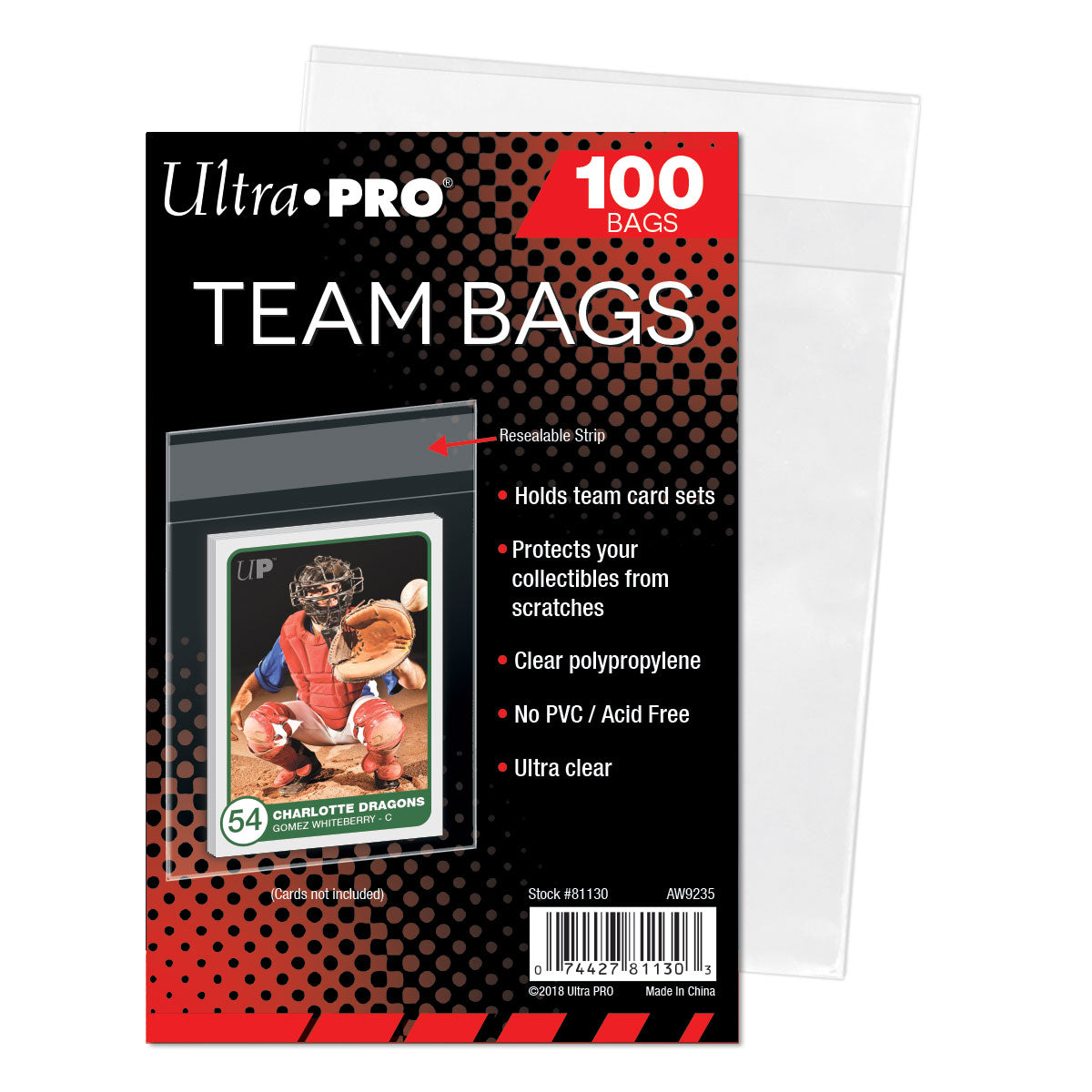 Sleeves Ultra PRO: Resealable Team Bags (100ct)