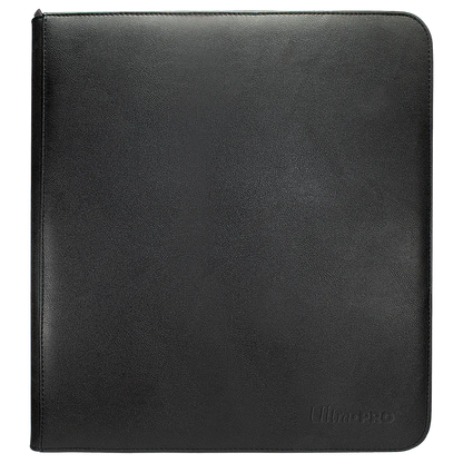 UltraPro Vivid Black 12-Pocket Zippered PRO-BINDER