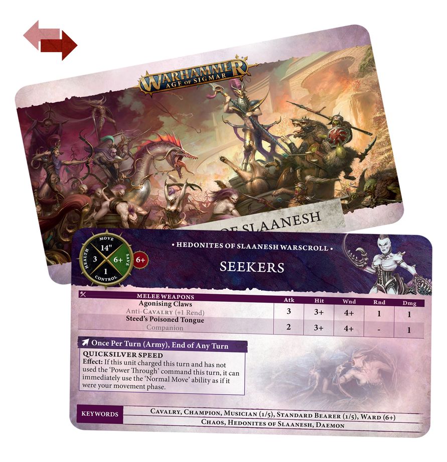 Warhamer AOS: Warscroll Cards - Hedonites of Slaanesh
