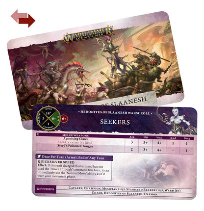 Warhamer AOS: Warscroll Cards - Hedonites of Slaanesh