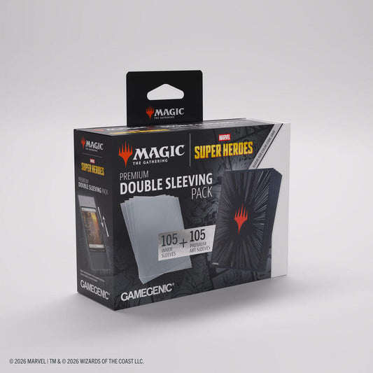 MTG Marvel Super heroes double sleeves - Comic Burst Black